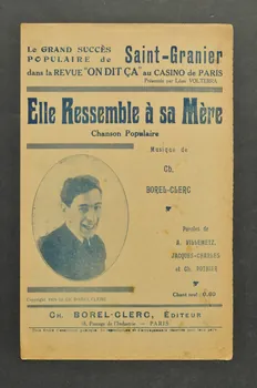 Charles-Louis Pothier ; Albert Willemetz ; Charles Borel-Clerc ; Charles Saint-Granier chanson petit format Île-de-France, France 1923 1966.158.174  Photo Mucem