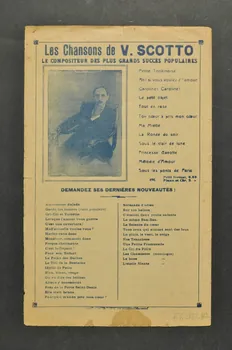 Jean Rodor ; Vincent Scotto chanson petit format Île-de-France, France 1920 1966.189.112 Photo Mucem