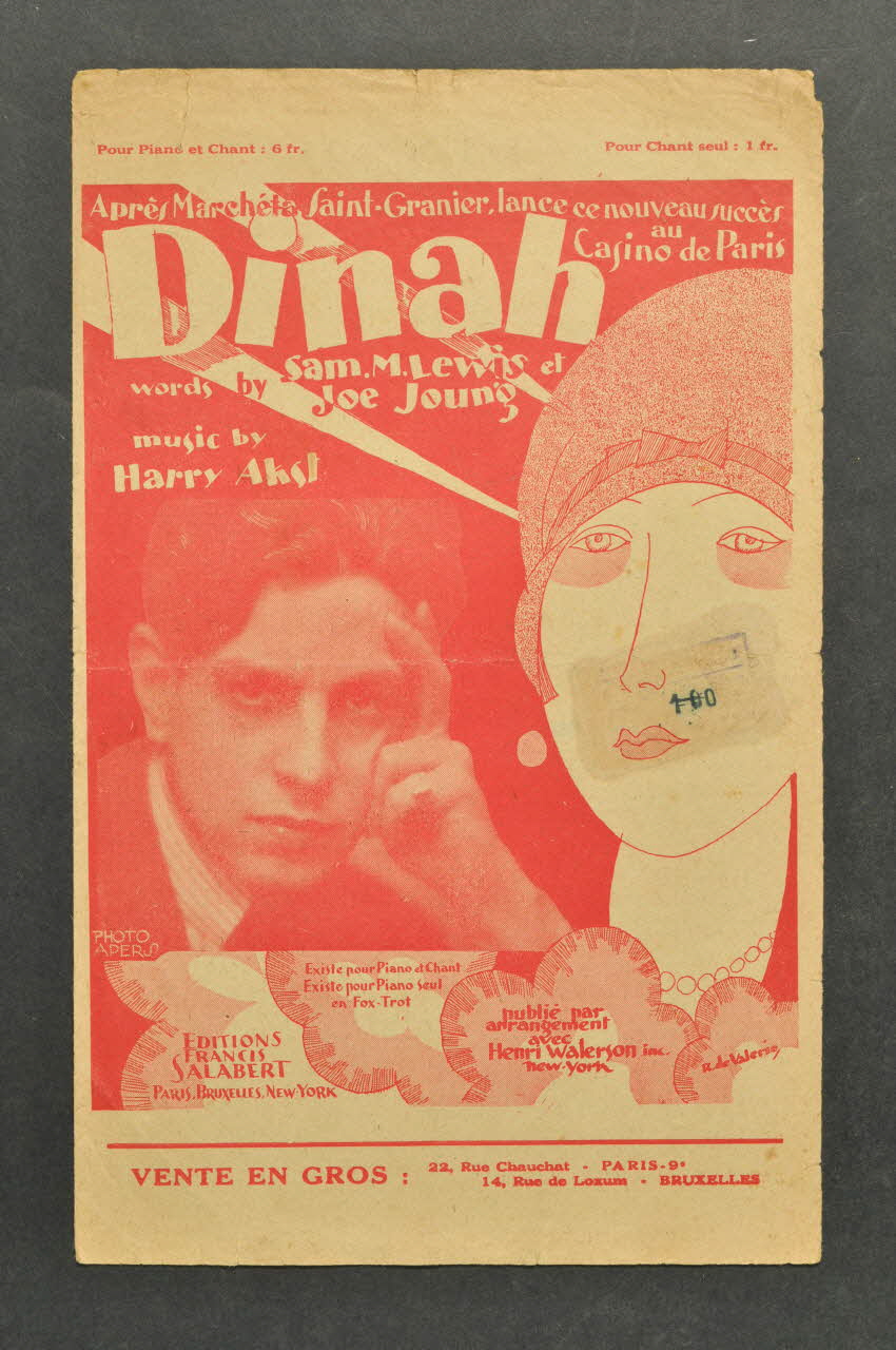 Albert Willemetz ; Harry Akst ; Charles Saint-Granier ; Jean Le Seyeux ; Francis F. Salabert chanson petit format Île-de-France, France 1926 1966.189.114 Photo Mucem