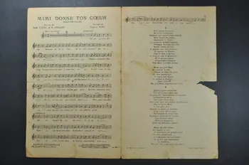Jack Cazol ; Eugène Rosi ; Eugène Joullot ; Carmen Vildez ; Daisy Montho ; A. Delide ; Bertha Sylvain chanson petit format Île-de-France, France 1916 1966.189.129 Photo Mucem