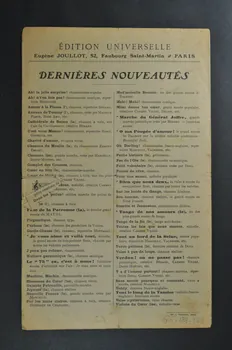 Jack Cazol ; Eugène Rosi ; Eugène Joullot ; Carmen Vildez ; Daisy Montho ; A. Delide ; Bertha Sylvain chanson petit format Île-de-France, France 1916 1966.189.129  Photo Mucem