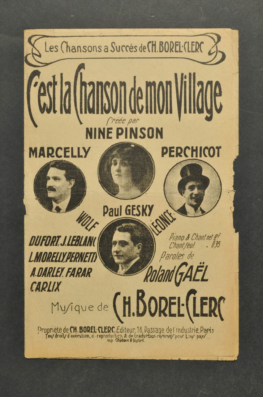 chanson petit format 1965.134.13 Photo Mucem