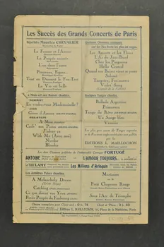 V. Aubin ; André Cidale ; Dréan ; L. Maillochon chanson petit format Île-de-France, France 1922 1966.189.69 Photo Mucem