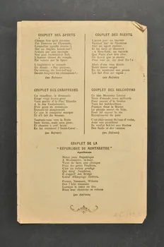Lucien Boyer ; Charles Borel-Clerc ; Dréan ; Marcelly chanson petit format Île-de-France, France 1922 1966.190.3 Photo Mucem