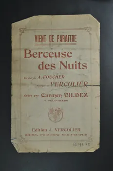 Armand Foucher ; J. Vercolier ; Carmen Vildez ; Suzanne Valroger ; Mademoiselle Stephane ; H. Delormel chanson petit format Île-de-France, France 1910 1966.193.22 Photo Mucem