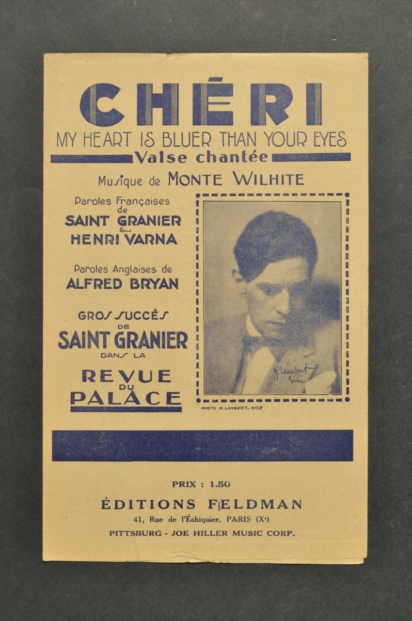 Charles Saint-Granier ; Monte Wilhite ; Henri Varna ; Feldman chanson petit format Île-de-France, France 1929 1966.199.126 Photo Mucem
