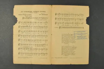 Marcel Bertal ; Léo Daniderff ; Louis Maubon ; Emile Ronn ; Léonce chanson petit format 1922 1965.137.27 Photo Mucem
