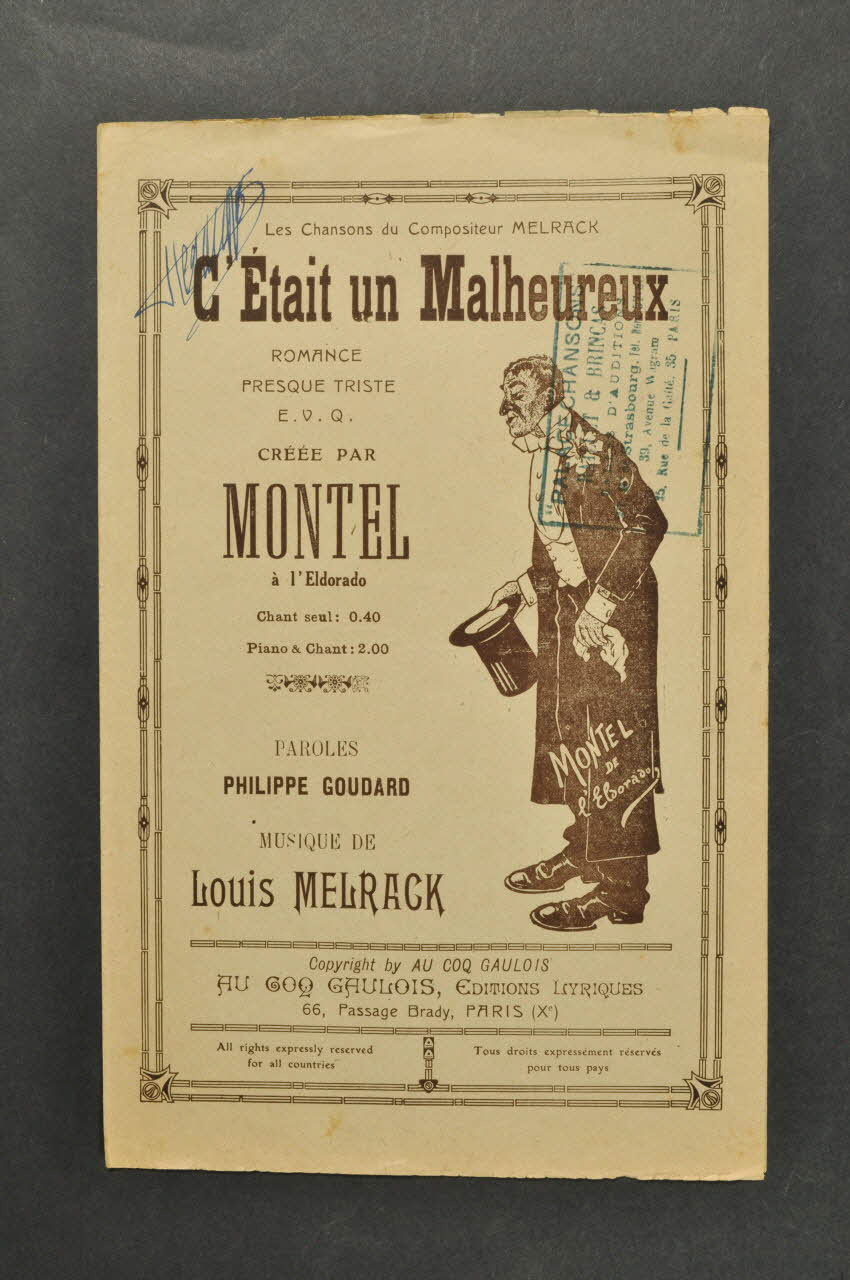 partition de musique petit format 1965.149.110 Photo Mucem