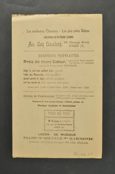 partition de musique petit format 1965.149.110  Photo Mucem
