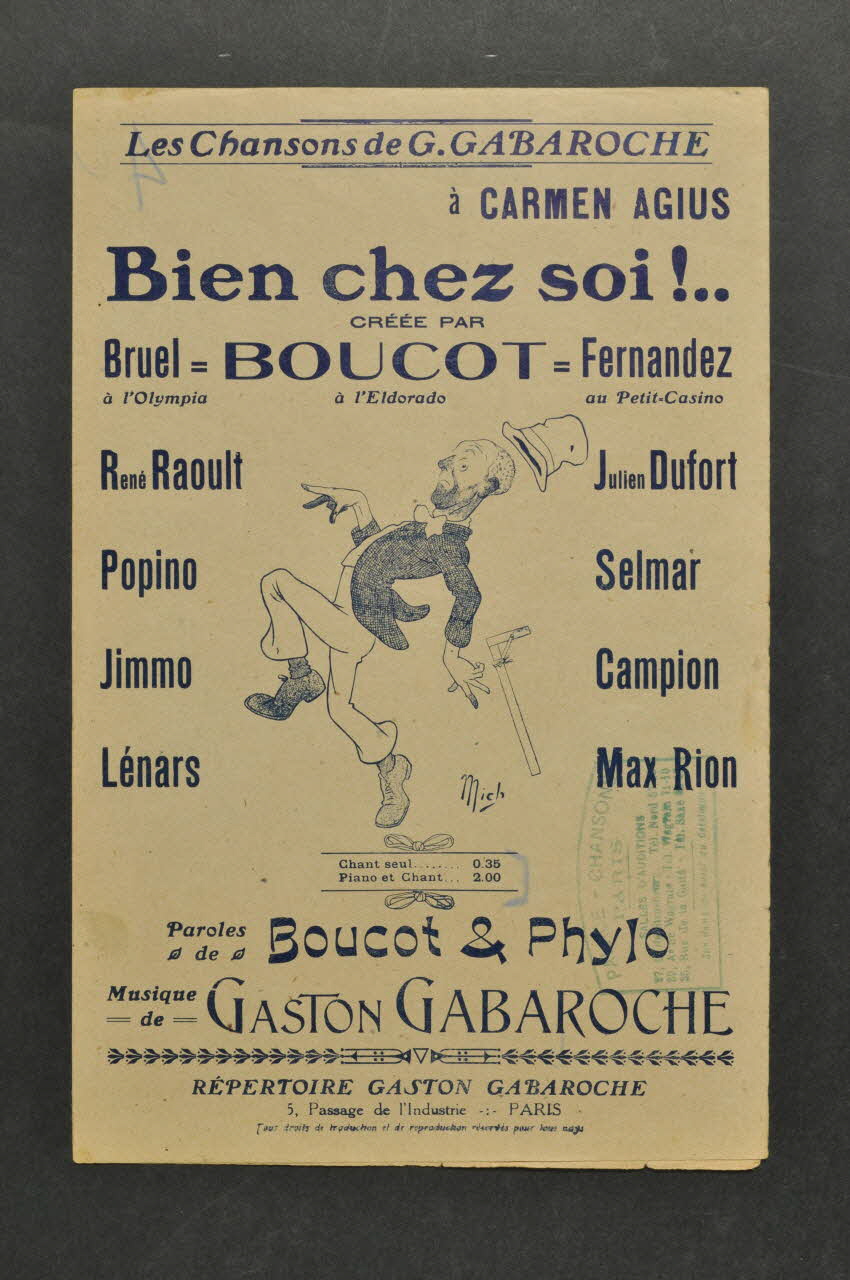 partition de musique petit format 1965.149.58 Photo Mucem