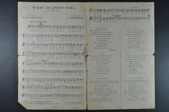 Jean Eblinger ; René Paul Groffe ; Max Trebor ; Lina Tyber ; Carmen Vildez ; Reine Chanteix ; Suzanne Feyrou ; Denysis ; Matina ; Odette Carcel ; France Nylord ; Neddy Rolland ; Maud Forcy ; Gypsia ; Yvonne Morin ; A. Molinier chanson petit format Île-de-France, France 1929 1965.152.14 Photo Mucem
