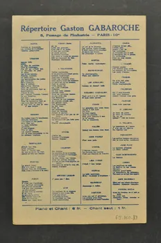 partition de musique petit format 1965.160.38 Photo Mucem