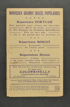 Jacques Charles ; Lucien Boyer ; Maurice Yvain ; Valiès ; Francis F. Salabert chanson petit format Île-de-France, France 1921 1965.164.23 Photo Mucem