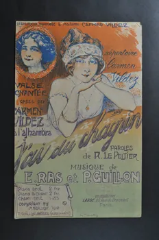 E. Ras ; Raoul Le Peltier ; P. Guillon ; Carmen Vildez ; Labbé chanson petit format 1912 1965.168.34  Photo Mucem