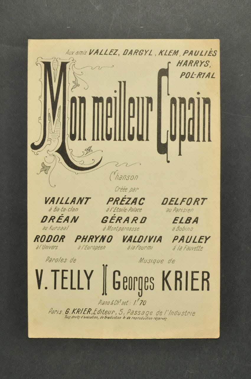 chanson petit format 1965.172.117 Photo Mucem