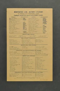 Albert Willemetz ; Charles Borel-Clerc ; Jacques Charles ; Charles Saint-Granier ; Jane Marnac chanson petit format Île-de-France, France 1923 1965.176.43 Photo Mucem