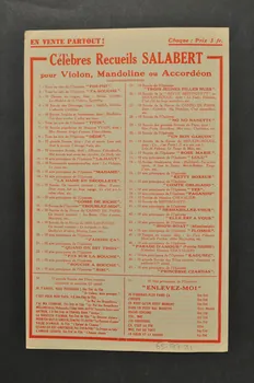 Lucien Boyer ; Francis F. Salabert ; Perchicot chanson petit format Paris 9ème 1931 1965.177.31  Photo Mucem