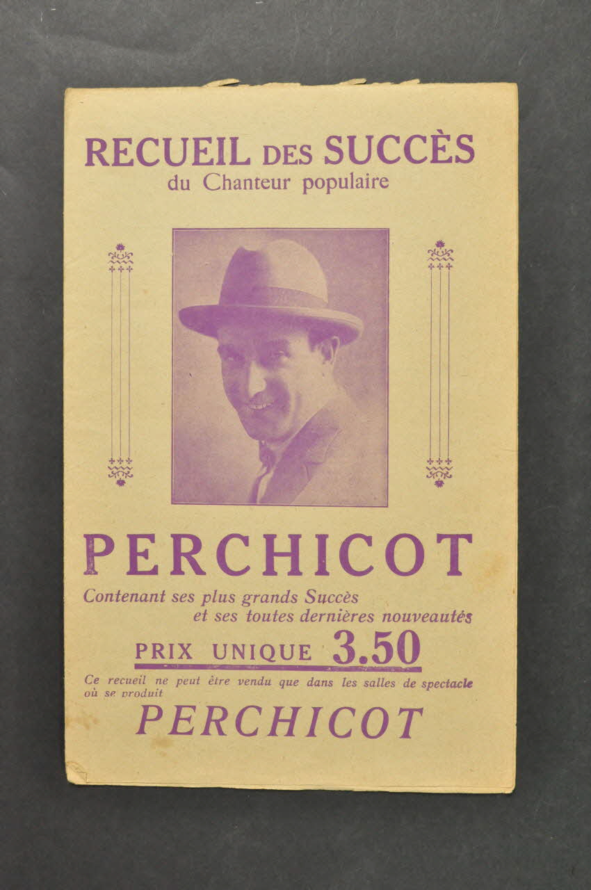 Léon Raiter ; Georges Villard ; Louis Bousquet ; Gitral ; E. Bousquet chanson petit format Île-de-France, France 1919 1965.177.49  Photo Mucem