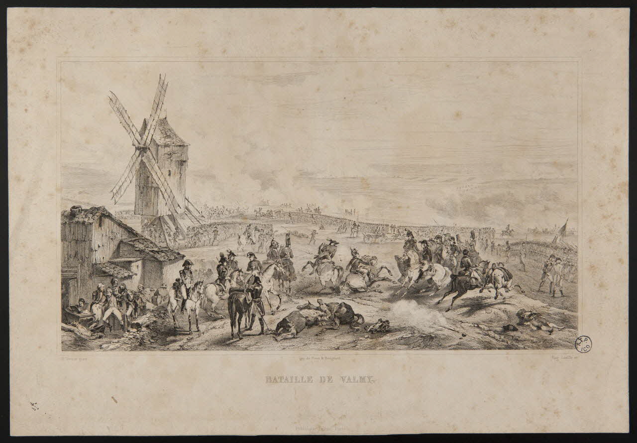 Laville Eugène ; Horace Vernet ; Finot et Bougeard (im estampe BATAILLE DE VALMY Paris 1834-1869 1941.10.5 Photo Mucem