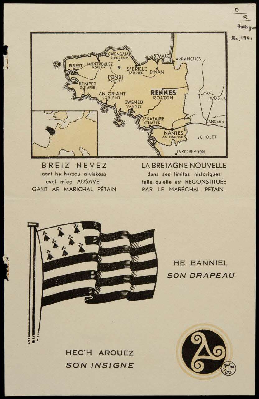 estampe LA BRETAGNE NOUVELLE France 1941 1941.19.1 Photo Mucem