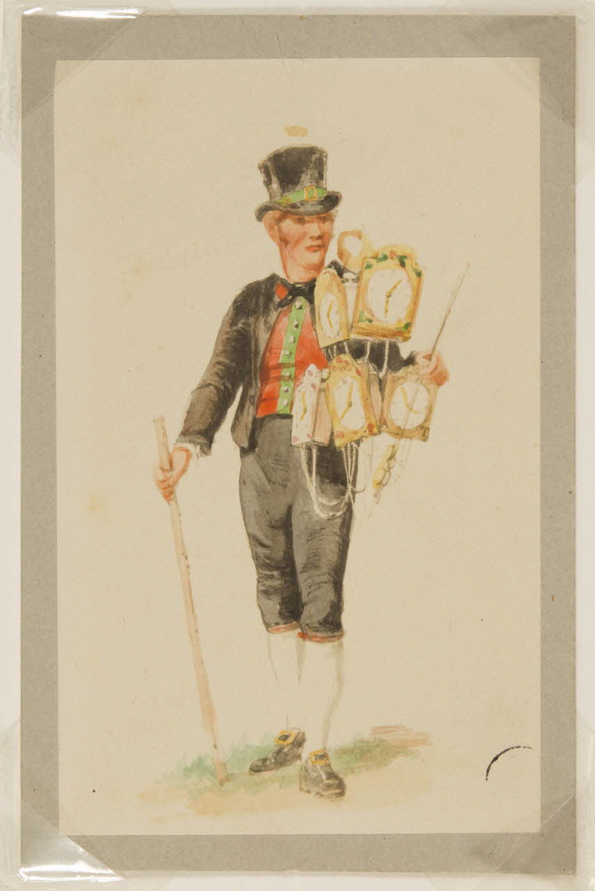 album de dessins Marchand de cadrans d'horloges 1850 1941.2.4 Photo Mucem