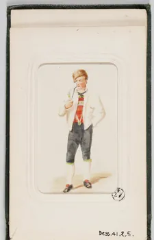 album de dessins Homme en costume régional fumant la pipe 1850 1941.2.5 Photo Mucem