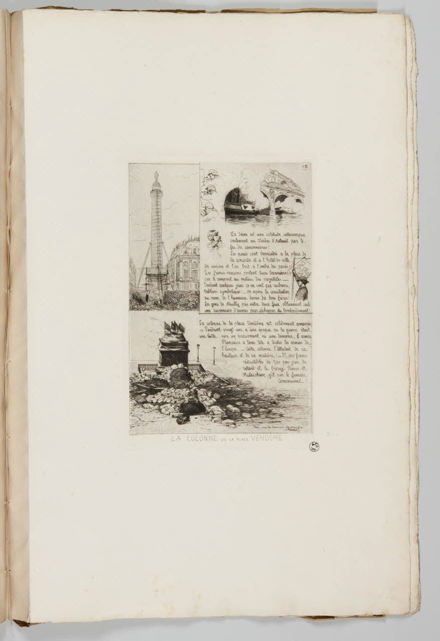 Cadart et Luce album LA COLONNE DE LA PLACE VENDOME Paris 1868-1871 1941.20.1.10 Photo Mucem