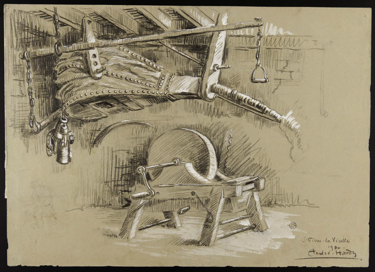 Hardy André dessin Croquis ayant servi à l'exécution de la gravure "vieux paysan normand" Saint-Pierre-la-Vieille 1930 1941.4.7  Photo Mucem