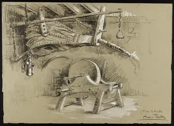 Hardy André dessin Croquis ayant servi à l'exécution de la gravure "vieux paysan normand" Saint-Pierre-la-Vieille 1930 1941.4.7 Photo Mucem