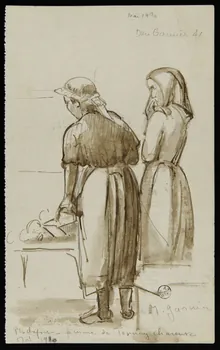 Maurice Garnier dessin Rochefort-femme de Tonnay Charente Rochefort 17 1920 1941.6.6 Photo Mucem