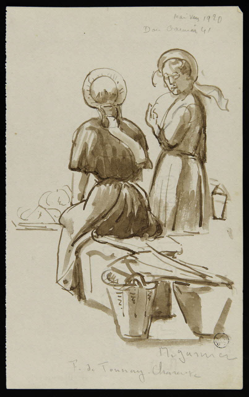 Maurice Garnier dessin f. de Tonnay-Charente. Rochefort 17 1920 1941.6.7 Photo Mucem