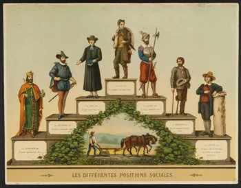estampe LES DIFFERENTES POSITIONS SOCIALES . 1941.7.10 Photo Mucem