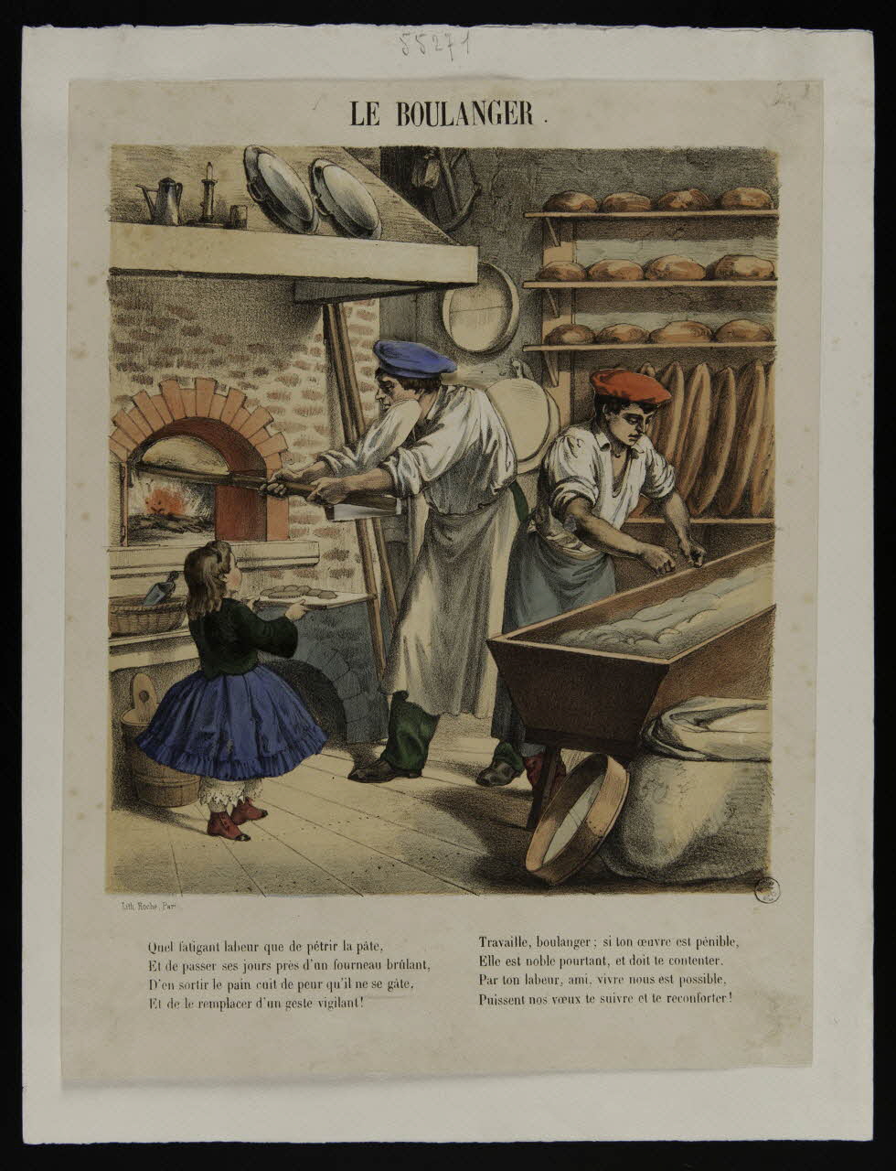 Langon Auguste André ; Roche estampe LE BOULANGER. Paris 1885 1941.7.6 Photo Mucem