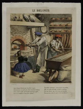 Langon Auguste André ; Roche estampe LE BOULANGER. Paris 1885 1941.7.6  Photo Mucem