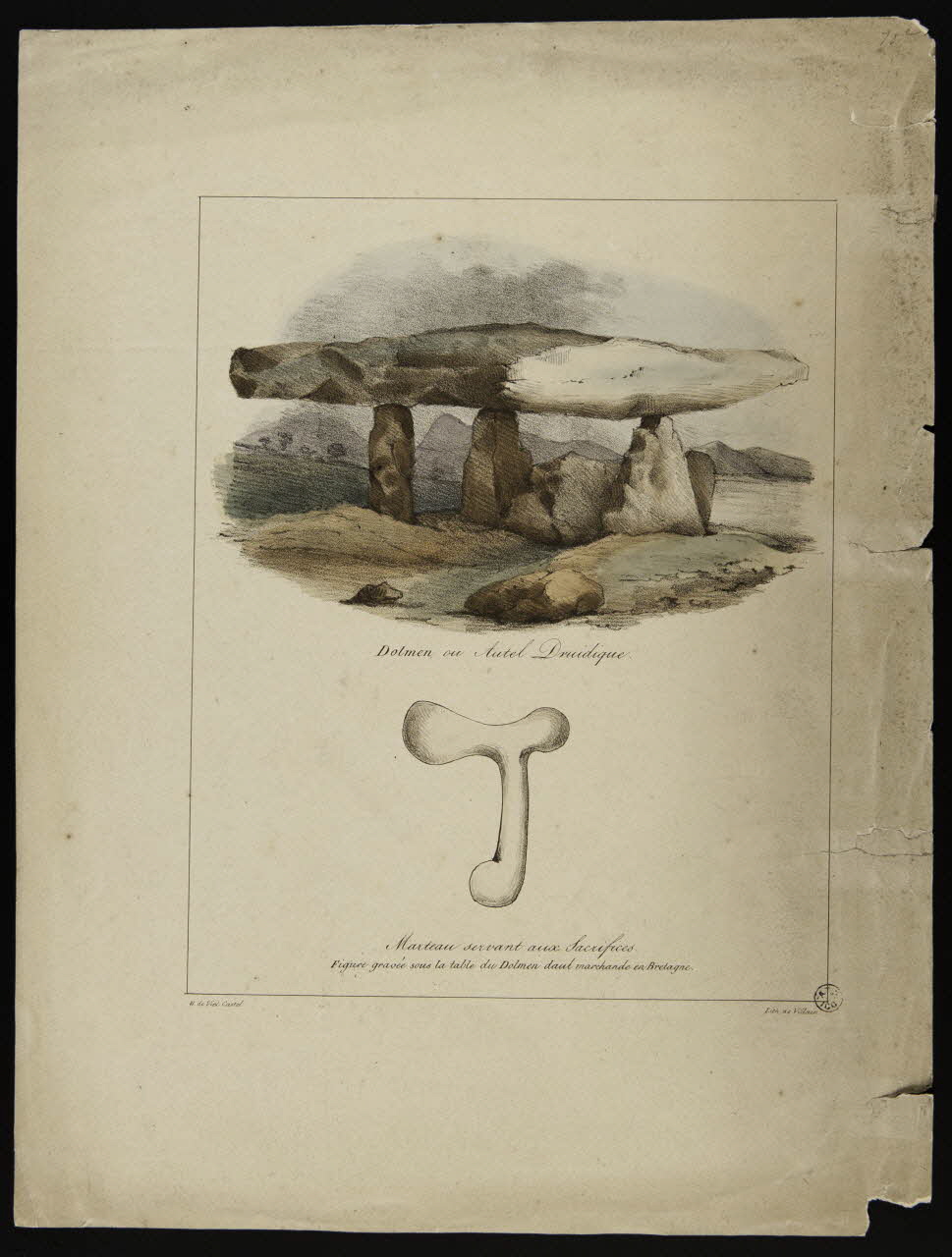 estampe Dolmen ou Autel Druidique 1941.8.11 Photo Mucem