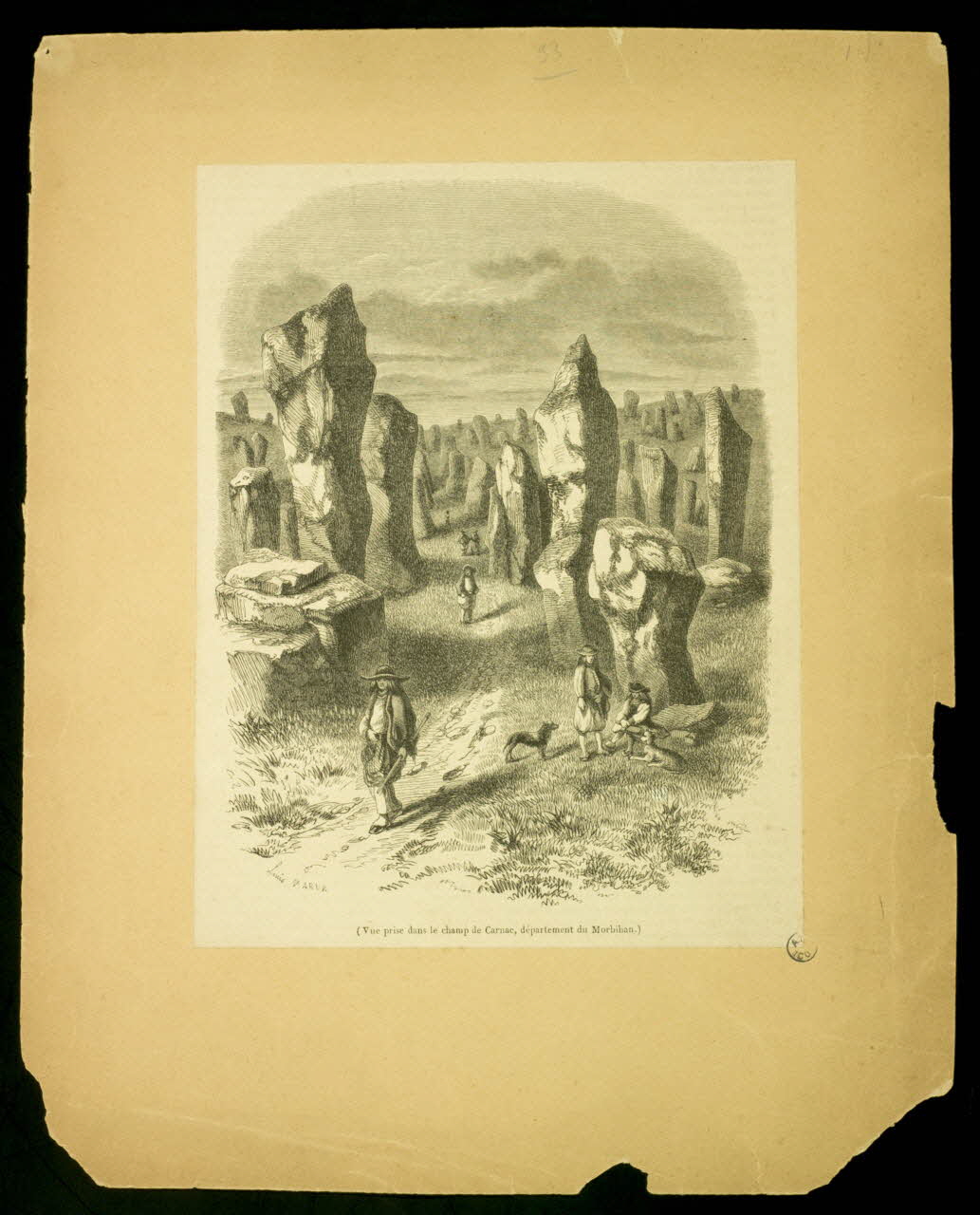 estampe (Vue prise dans le champ de Carnac, département du Morbihan.) 1941.8.3 Photo Mucem