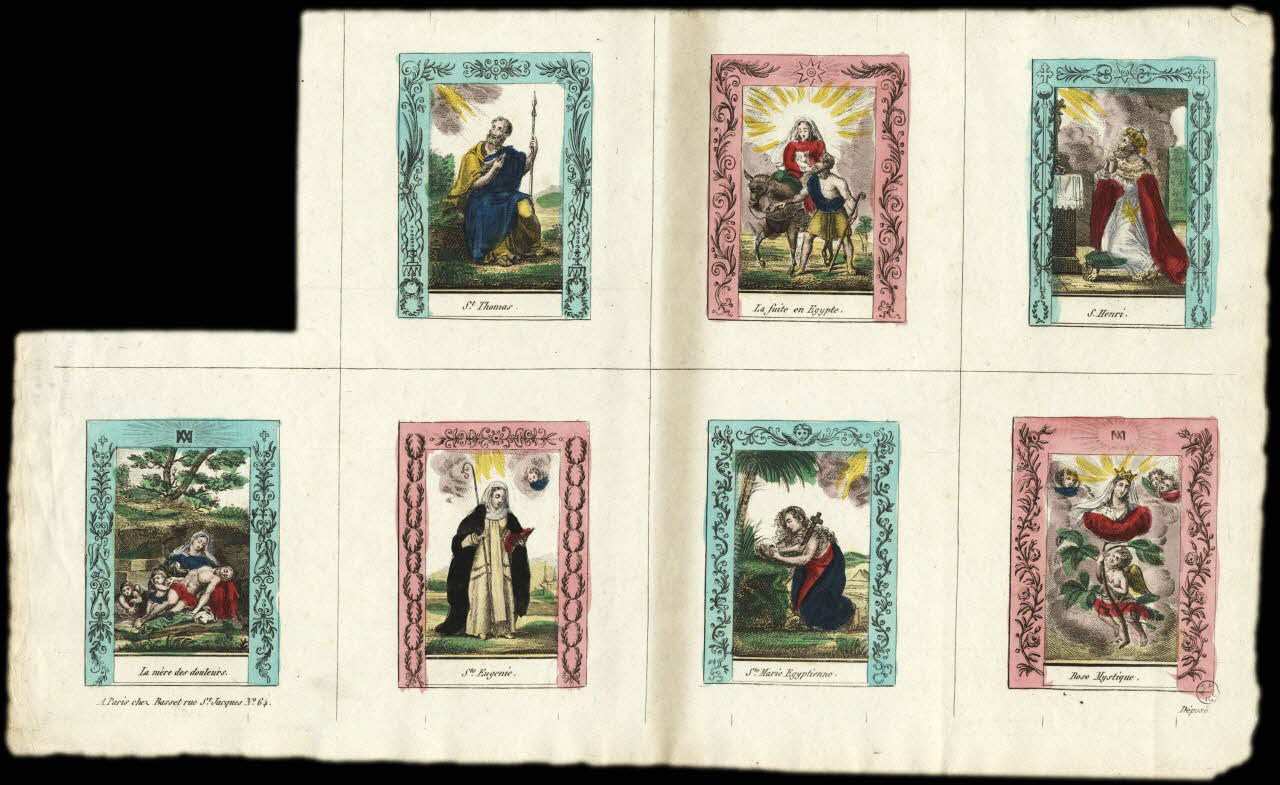 Basset. Paris à compartiments (4x2) Planche de Saints. Paris 1805-1849 1952.87.113 Photo