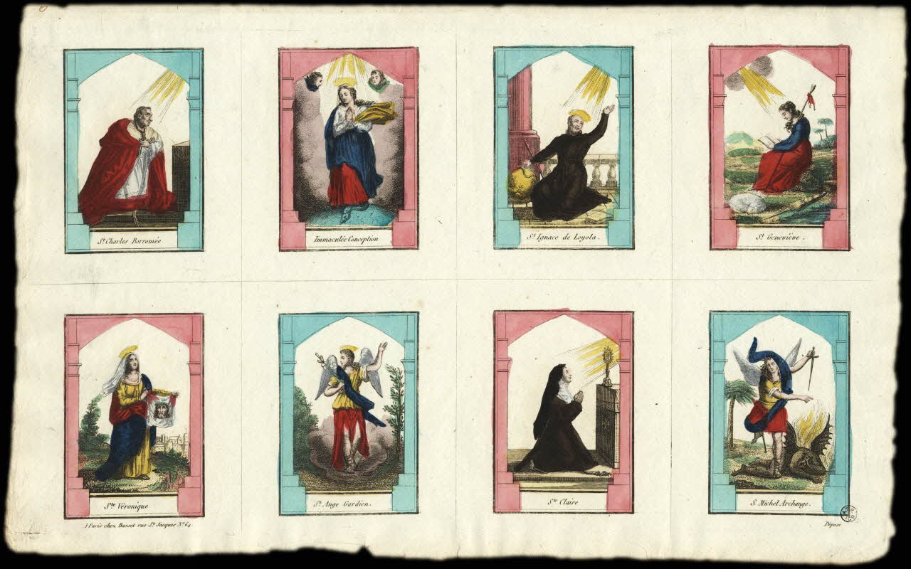 Basset. Paris à compartiments (4x2) Planche de Saints. Paris 1805-1849 1952.87.112 Photo (c) Mucem