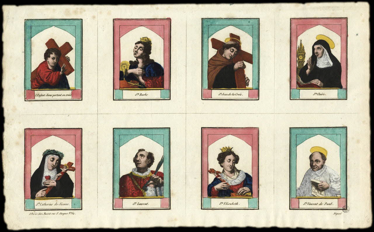 Basset. Paris à compartiments (4x2) Planche de Saints. Paris 1805-1849 1952.87.111 Photo