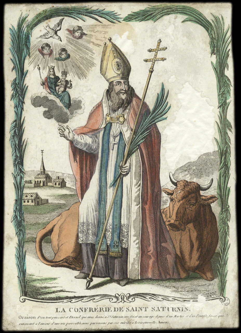 Basset. Paris imagerie ancienne LA CONFRERIE DE SAINT SATURNIN. Paris 1805-1849 1957.175.227 Photo