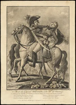 Desrays ; Le Campion ; Basset. Paris imagerie ancienne Mort du Général DESAIX A LA Blle de Maringo. Paris 1800-1805 1956.120.4 Photo