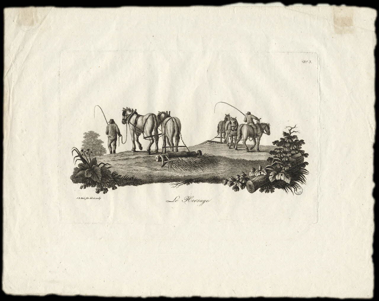 Hüet J. B. fils ; Basset. Paris imagerie ancienne Le Hersage. Paris 1805-1849 1954.75.10 Photo