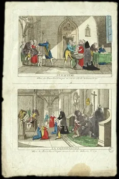 Basset. Paris imagerie ancienne LE BAPTEME  LA CONFIRMATION Paris 1750-1805 1955.18.38  Photo