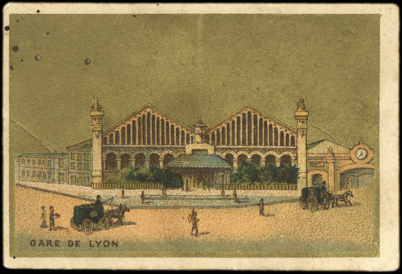 Lessertisseux carte réclame GARE DE LYON Paris 1886-1893 1998.77.94.1 Photo