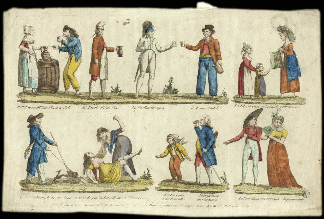 Basset. Paris imagerie ancienne Scènes diverses Paris 1805-1849 1943.16.159 Photo