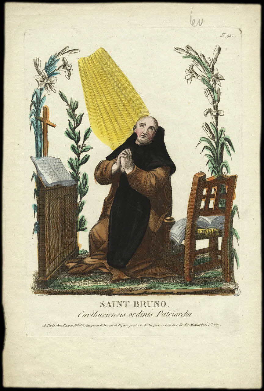 Basset. Paris estampe SAINT BRUNO. Paris 1750-1805 1948.18.51 Photo