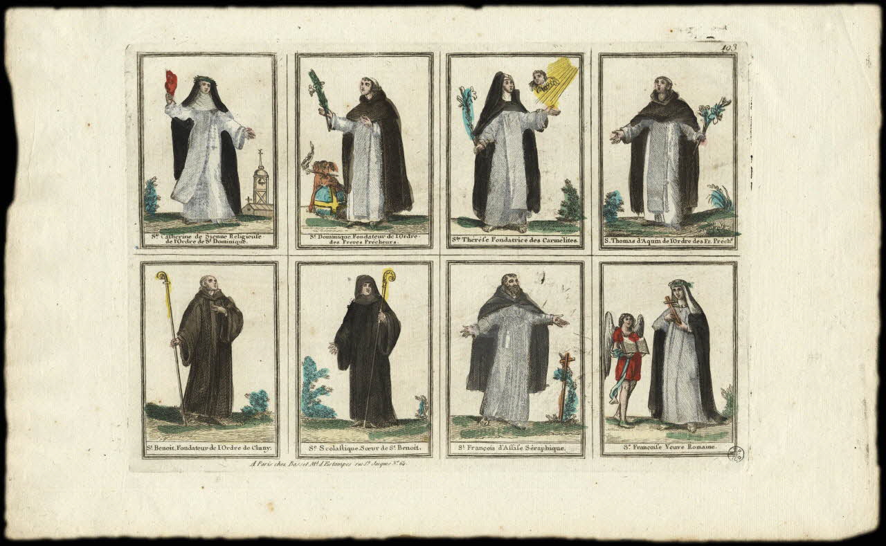 Basset. Paris imagerie ancienne Saints et Saintes Paris 1805-1849 1952.87.100 Photo