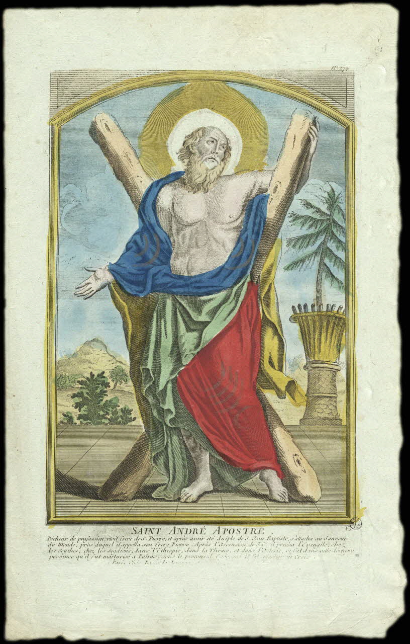 André Basset imagerie ancienne SAINT ANDRE APOSTRE. Paris 1750-1785 1952.87.16 Photo