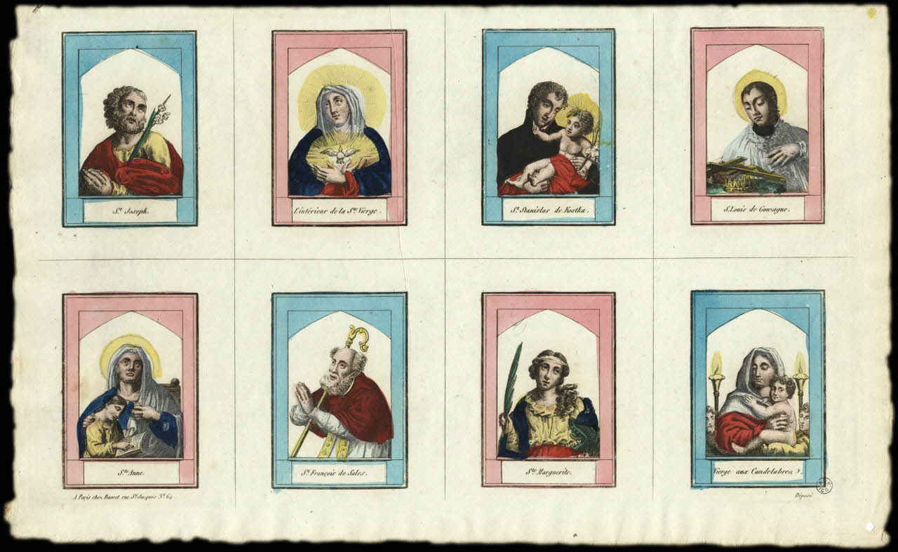 Basset. Paris à compartiements (4x2) Planche de Saints. Paris 1805-1849 1952.87.109 Photo