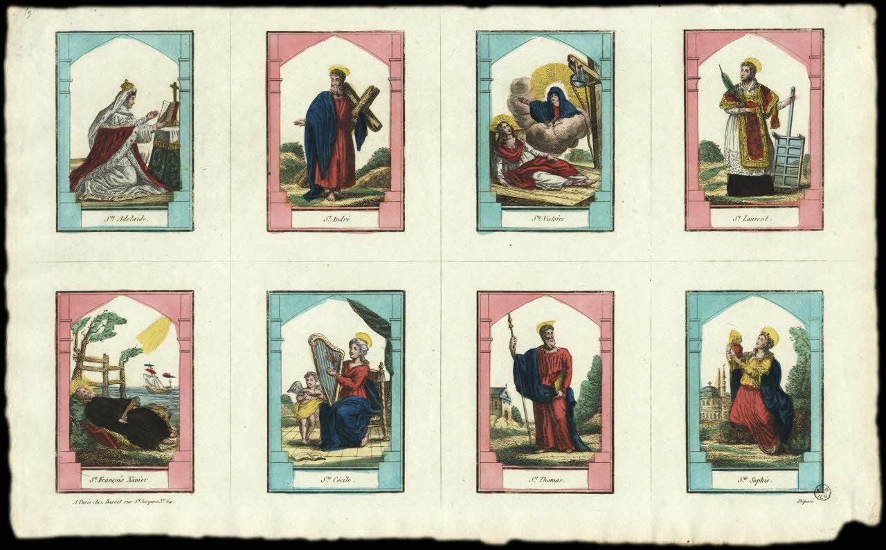 Basset. Paris à compartiments (4x2) Planche de Saints. Paris 1805-1849 1952.87.108 Photo